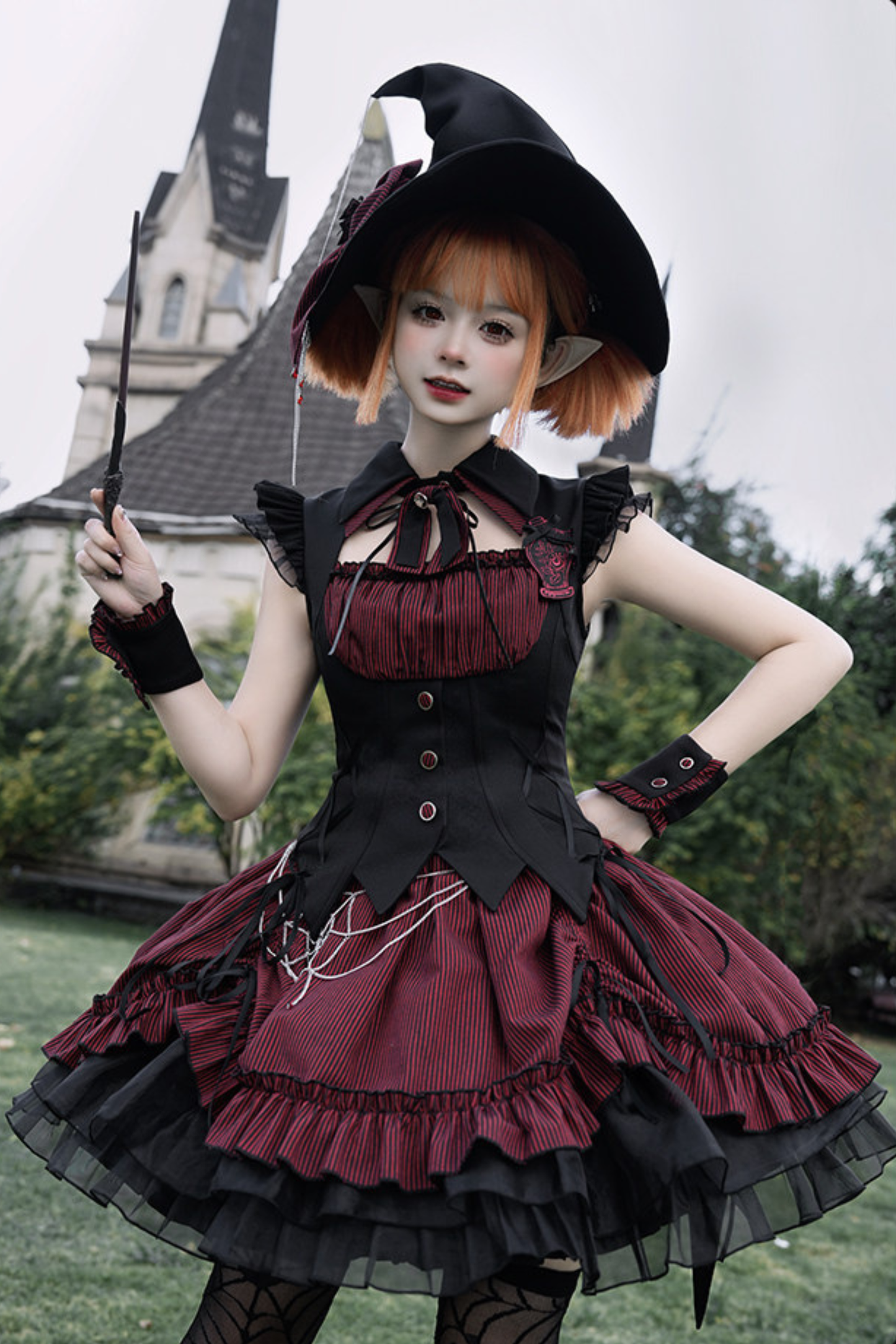 【4月8日予約締切】ゴシックリボンロリータハット+サイドグリップ