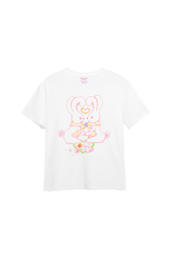ラブ＆スター プリントTシャツ