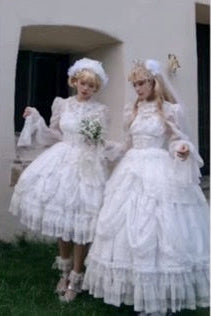 플로럴 로리타 웨딩드레스