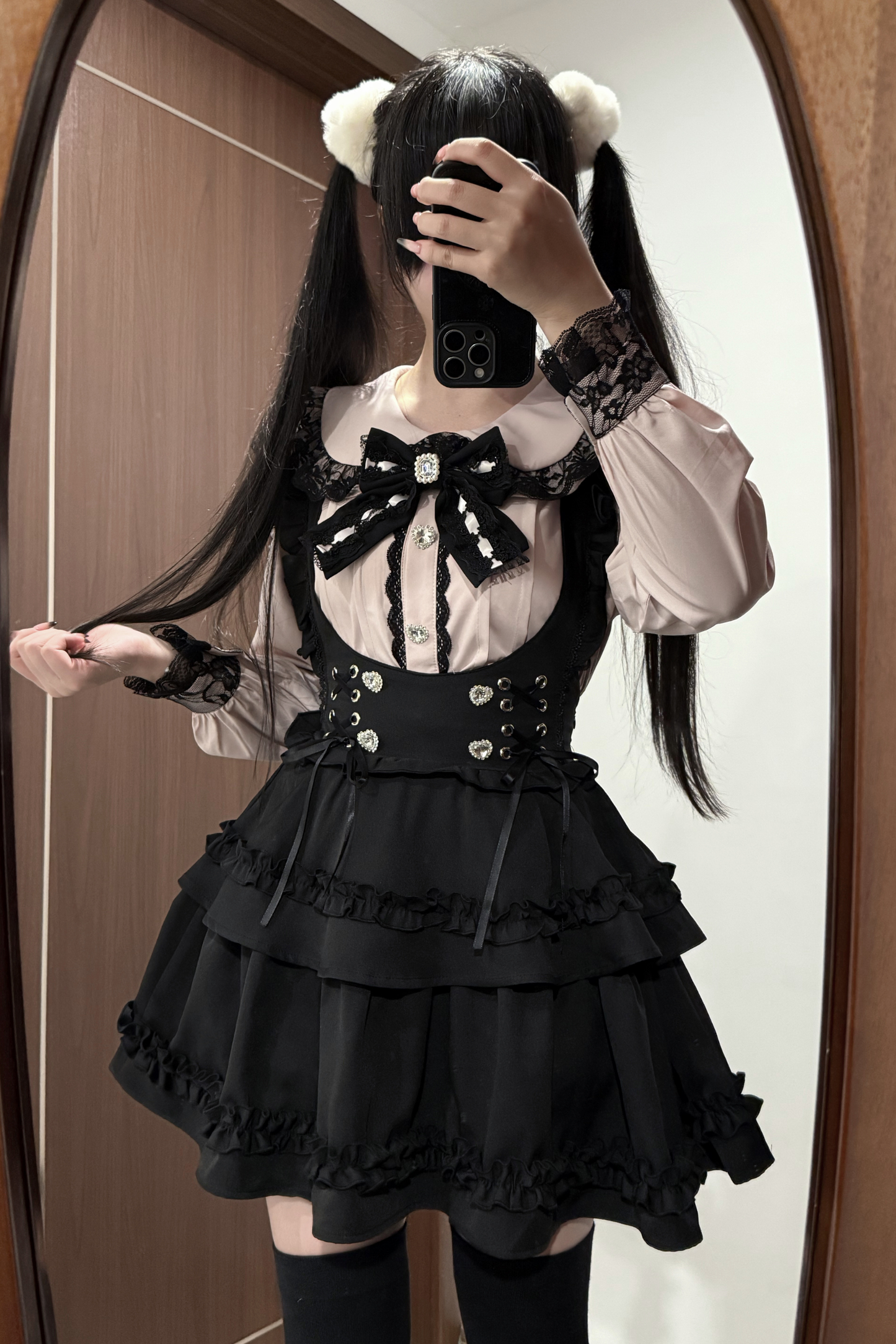 ドールシャツ+フリルサススカート