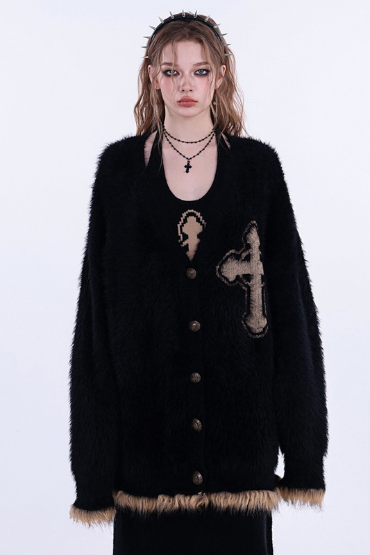 ゴシックルーズポイントクロスカーディガン