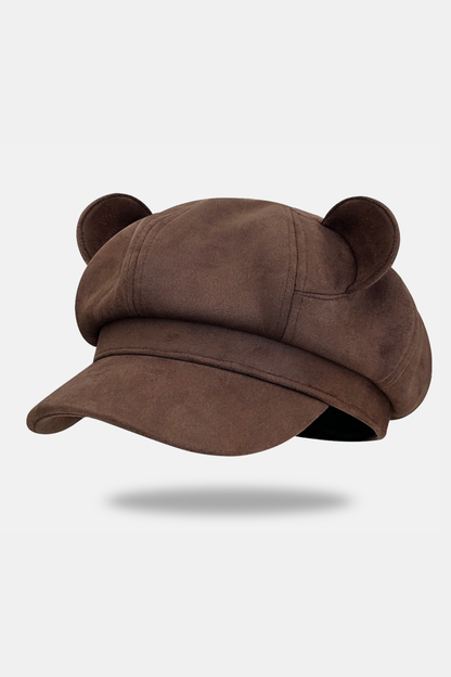 Bear Ear Suede Beret