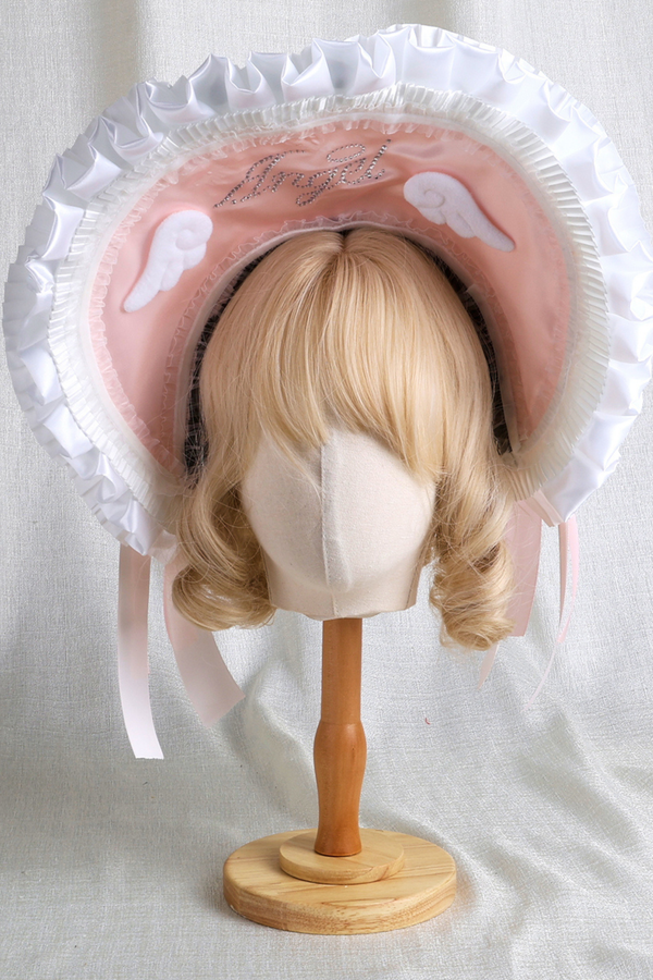 Baby feather doll Lolita flat hat + hood
