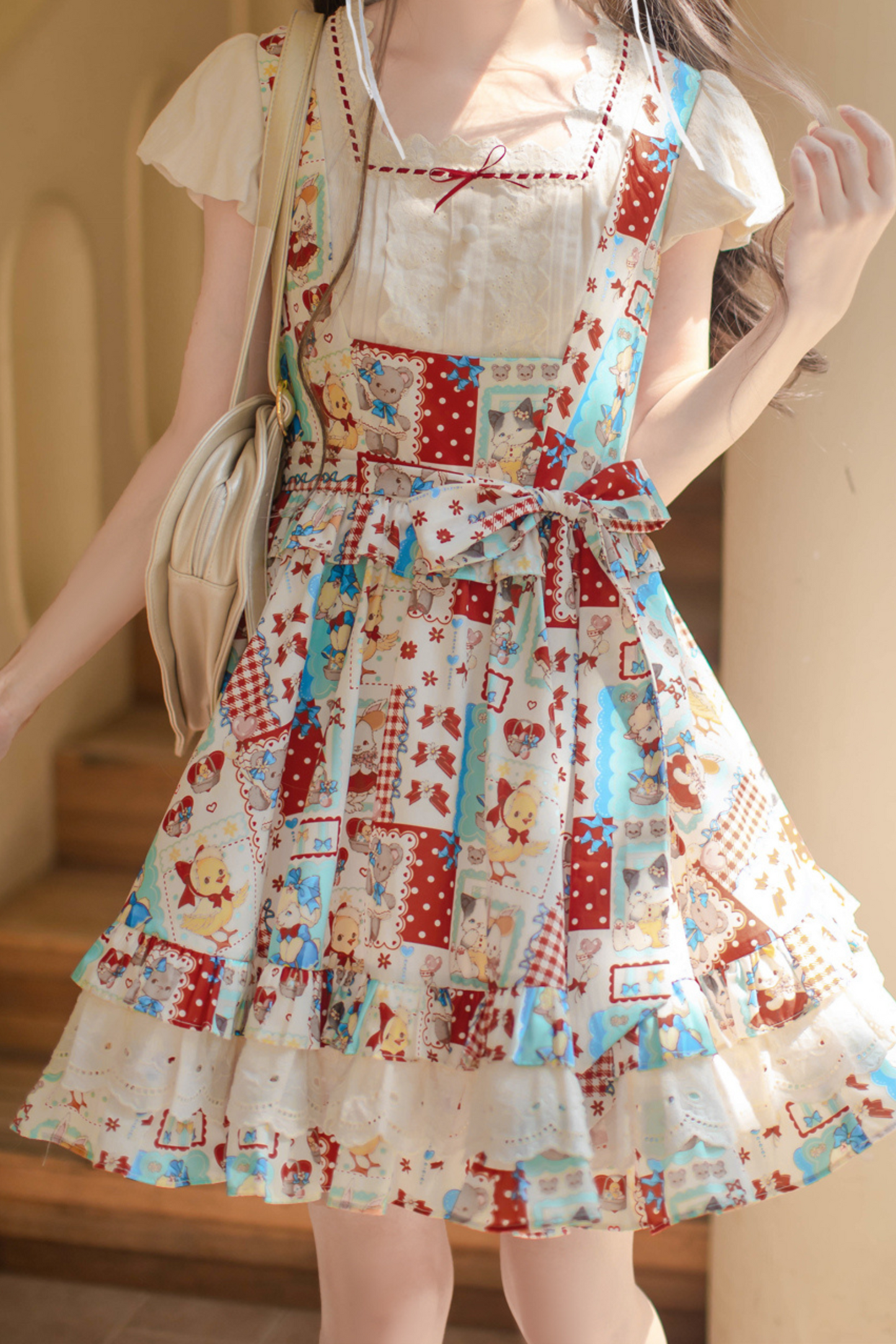 【予約商品】レトロポップベストスカート＋シャツ