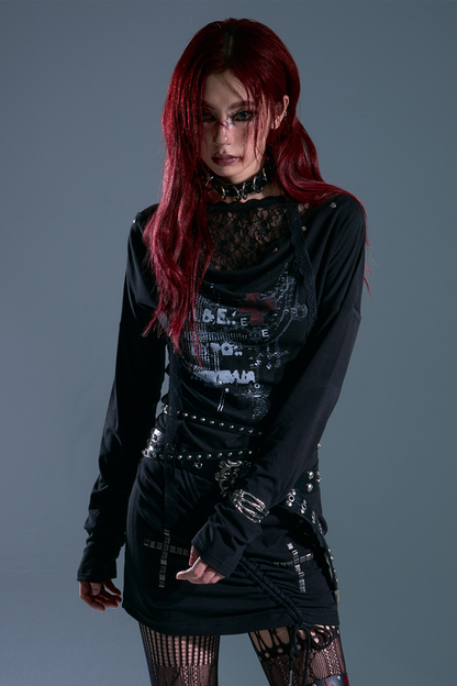 Garden Punk Lace Hooded Dress