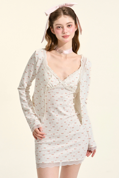 スウィートダックスカーディガン+キャミソールドレス