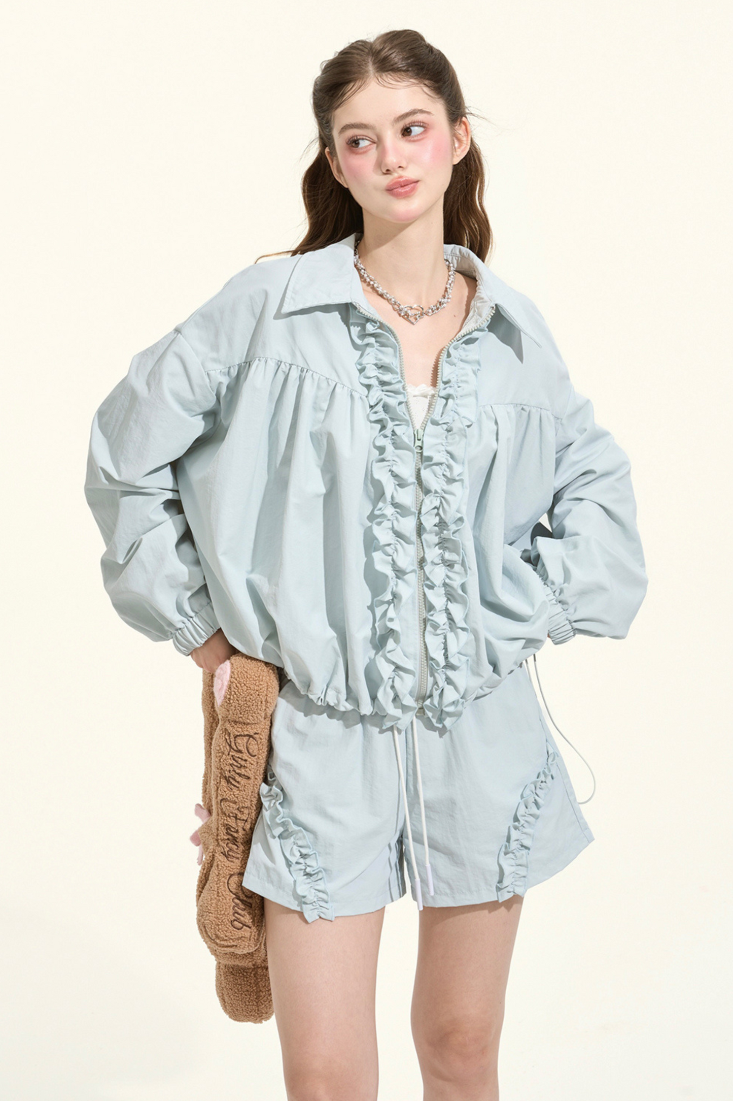 フリルレイクブルースポーティージャケット+パンツ