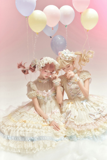 Rainbow Angel Lolita Jumper Skirt + Rainbow Dress + Monochrome Long Dress + Monochrome Jumper Skirt