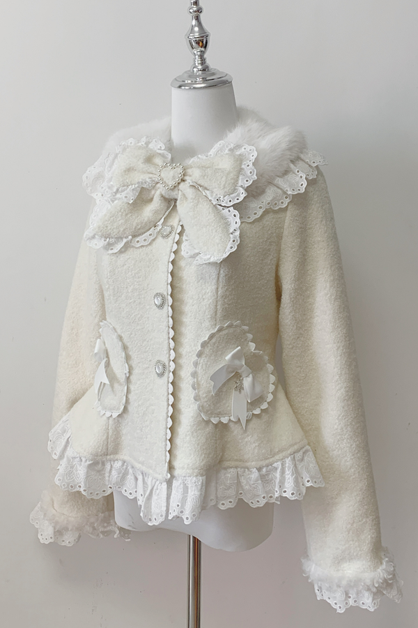 レースリボンスリムスイートコート