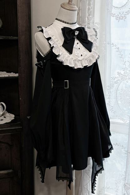 Subculture Dark Lace Off-the-shoulder Dress