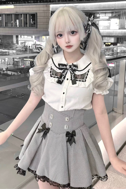 Puppen-Spitzenoberteil + Culottes