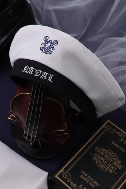 Matrosen-Hemd + Träger-Kurze Hose + Krawatte + Baskenmütze