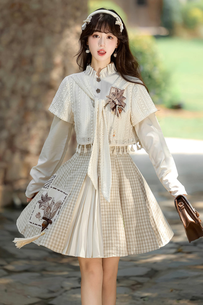 Retro Island Check Dress + Outerwear