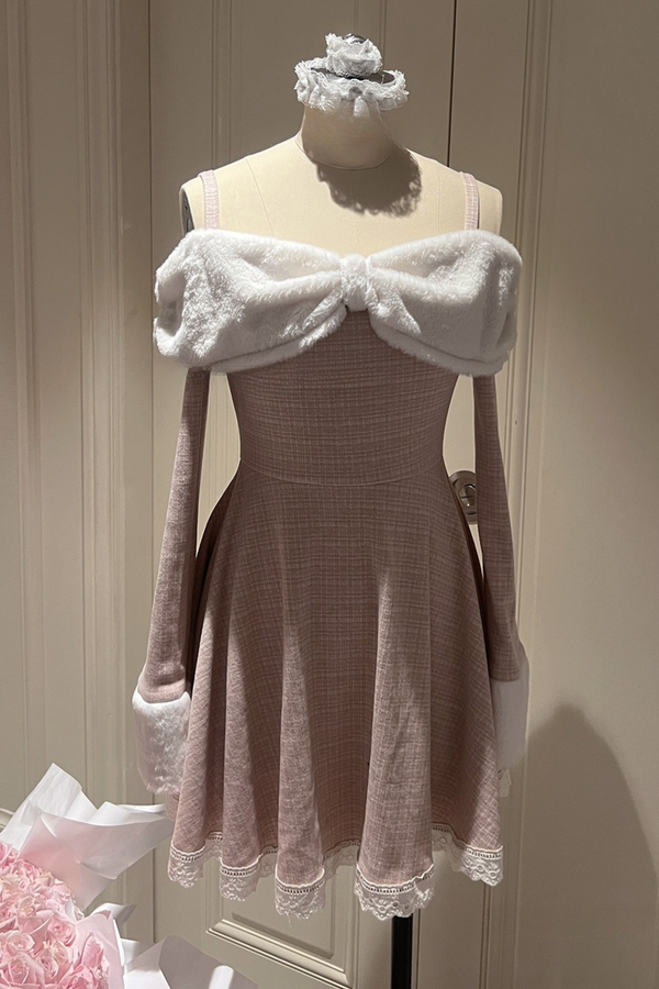 Cute Sweet Off-the-shoulder Dress