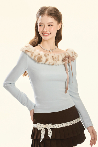 Retro Velvet Leopard Top