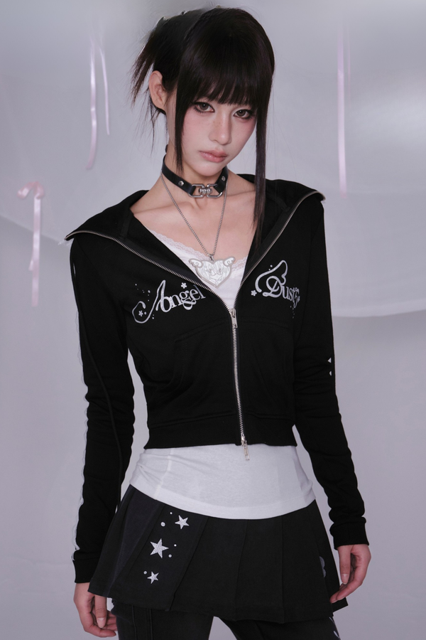 Angel Stone Logo Y2K Hoodie