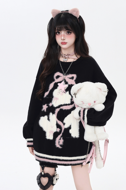 ラビットクルーネックプルオーバーニット