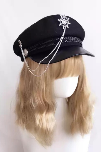 チェーンモチーフキャスケット【Crown・Marine・Wing】