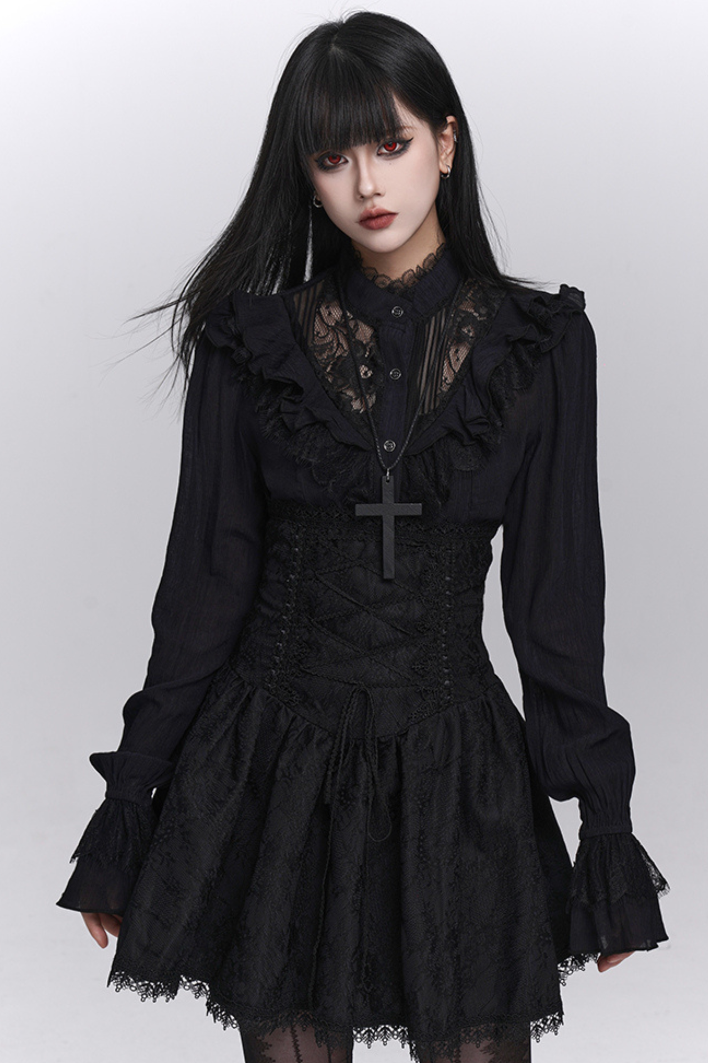 Mode Dark Ghost Girl Blouse