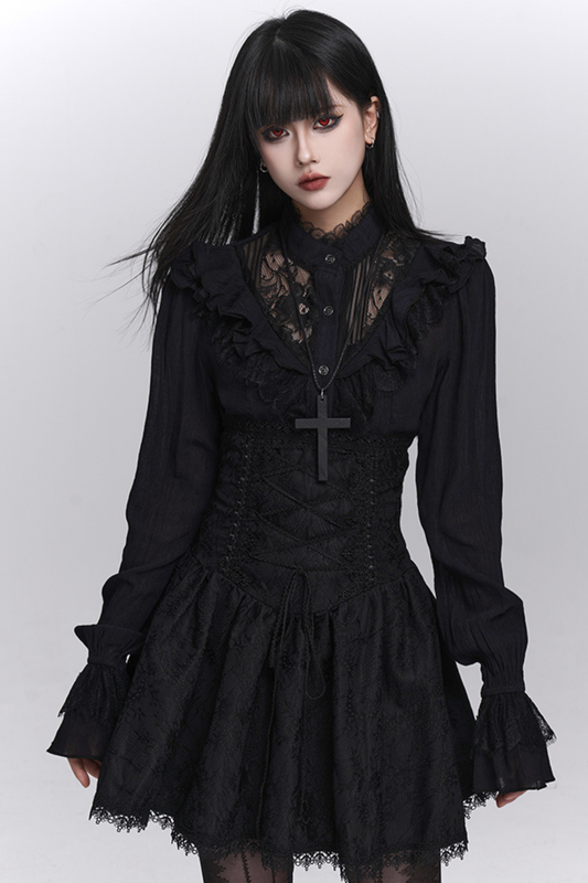 Mode Dark Ghost Girl Blouse