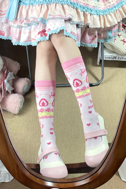 Sweet Lolita Bear Print Socks