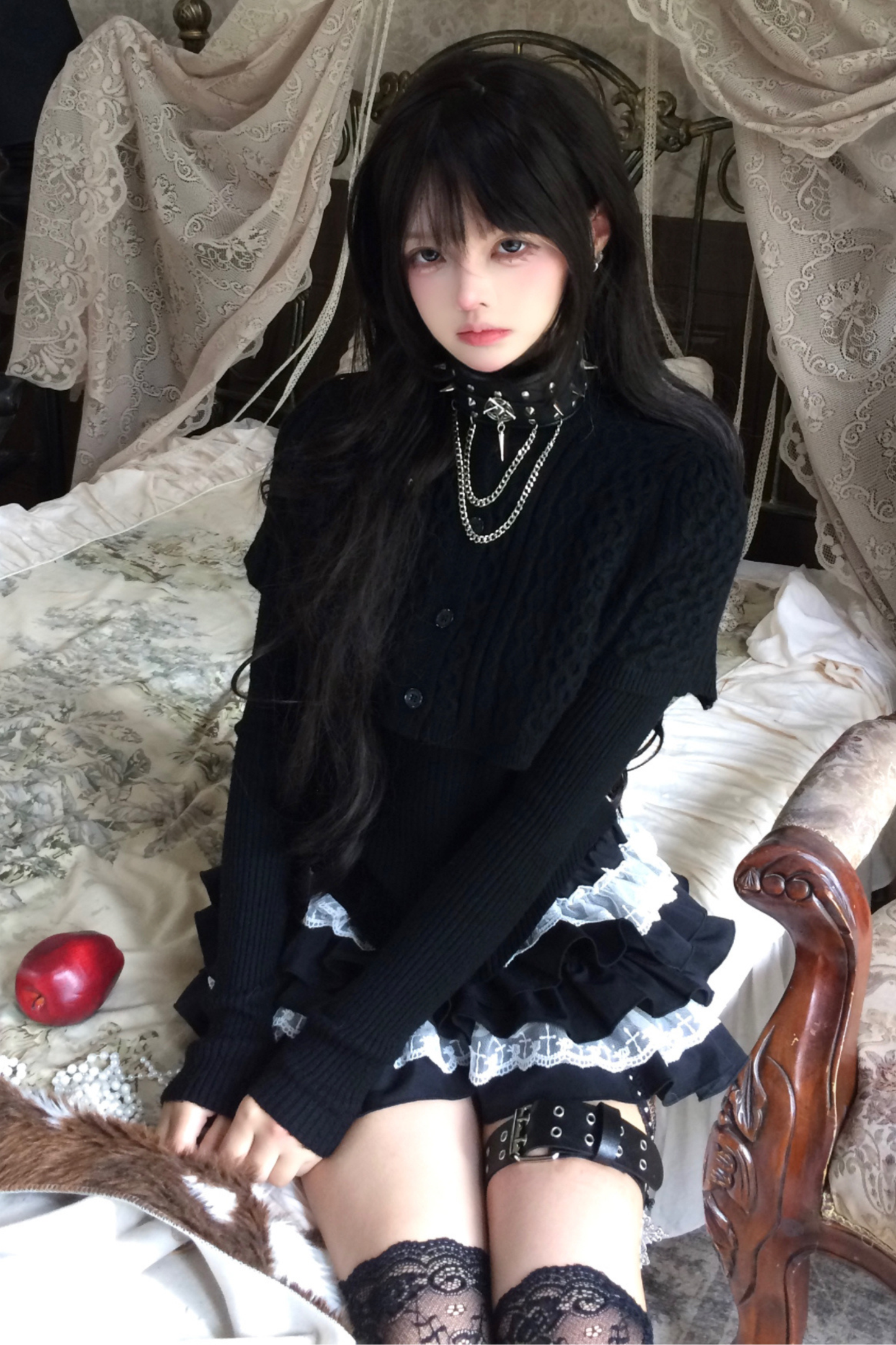 フレンチダークトップス+ケーキスカート