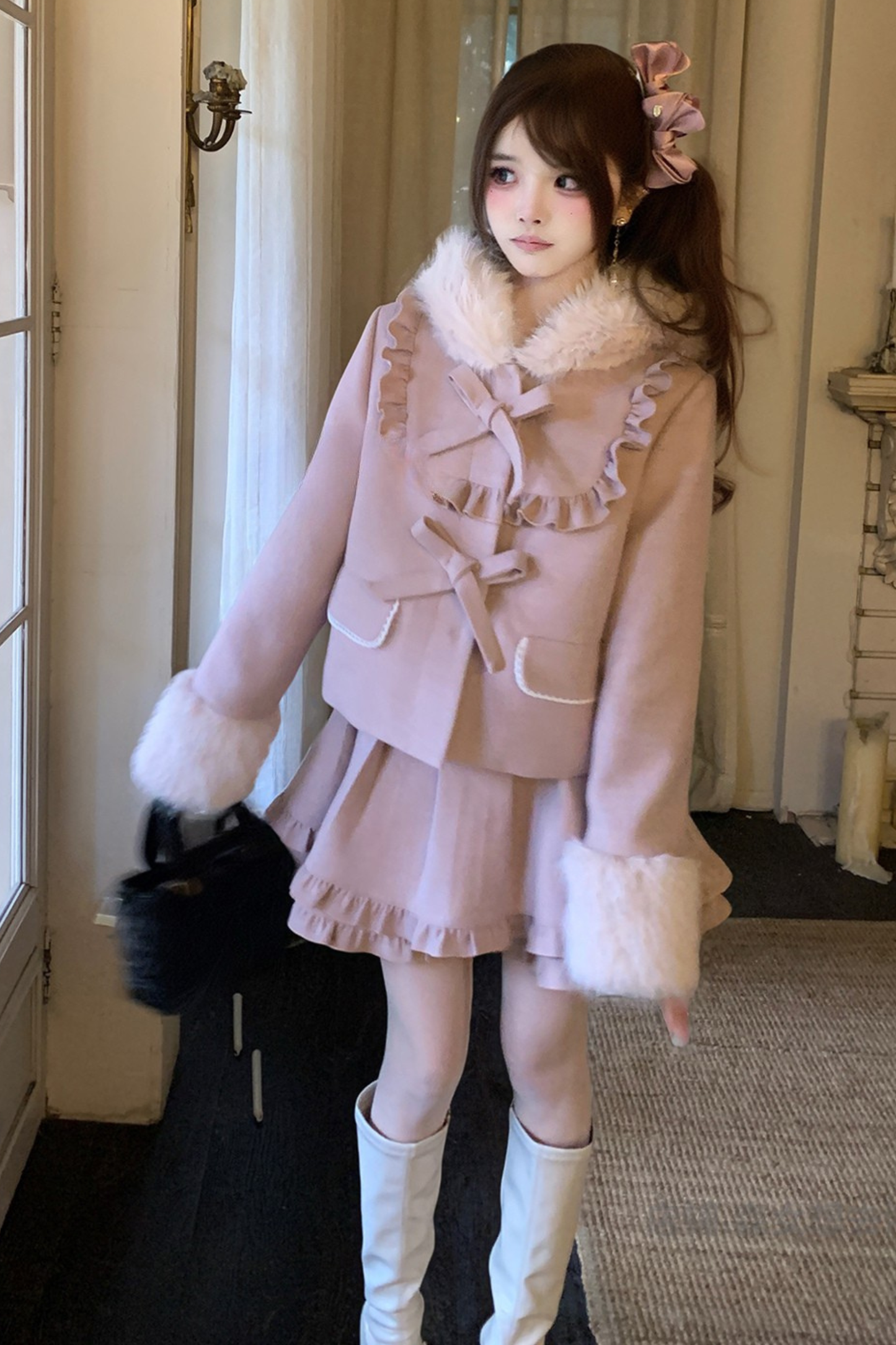 Girly short coat + skirt