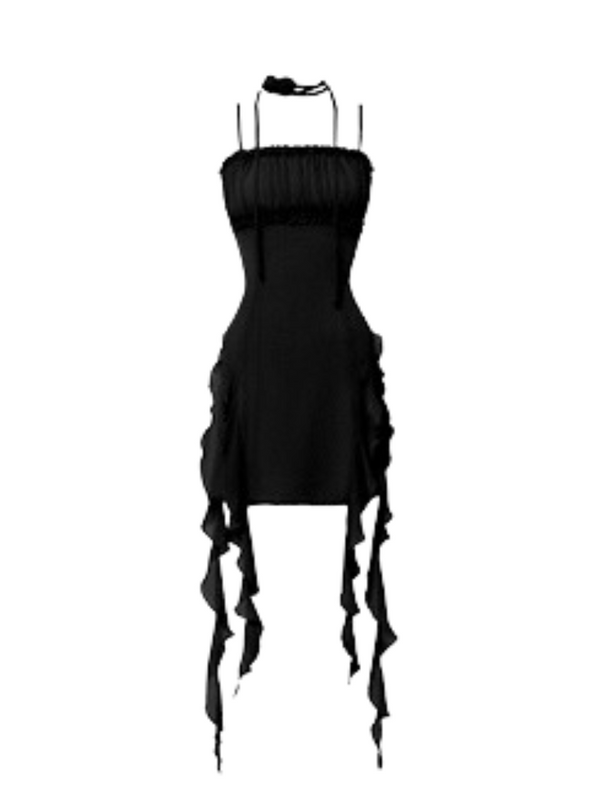 Double Streamer Rose Frill Cami Dress