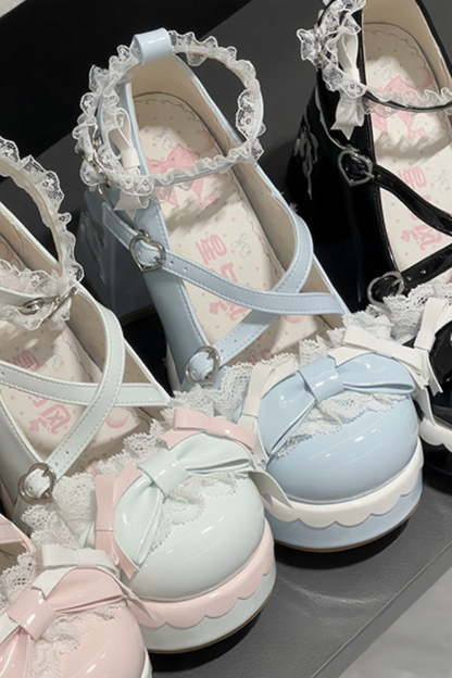 スイートレースリボンロリータシューズ