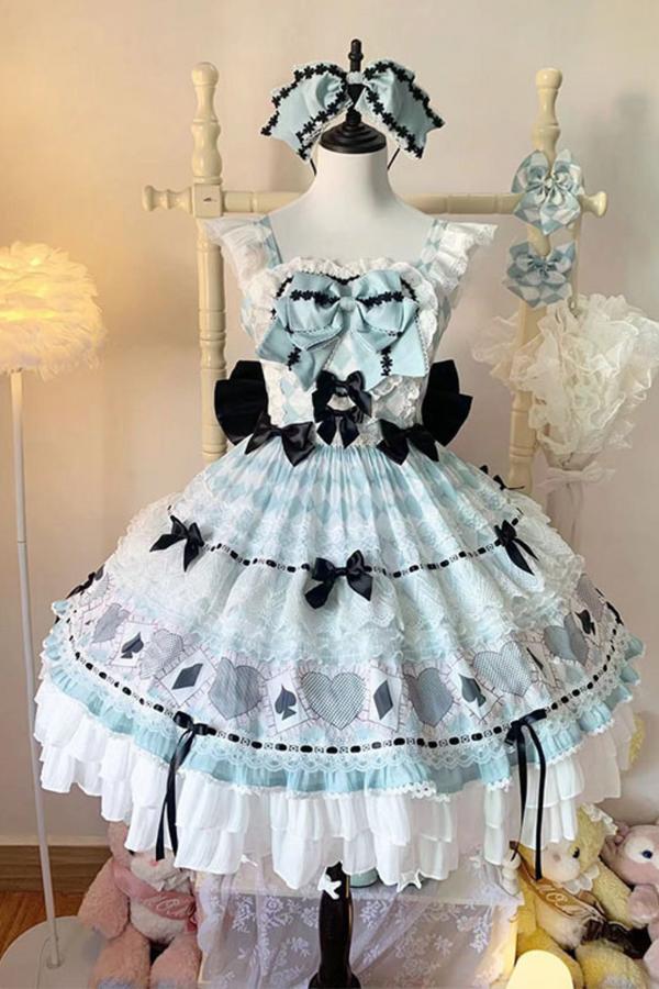 Mint Sweet Suspender Dress + Catsuit + Big Ribbon