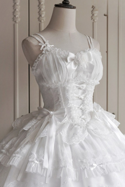Moon River Lolita Puff Sleeve Top + Vest + Skirt