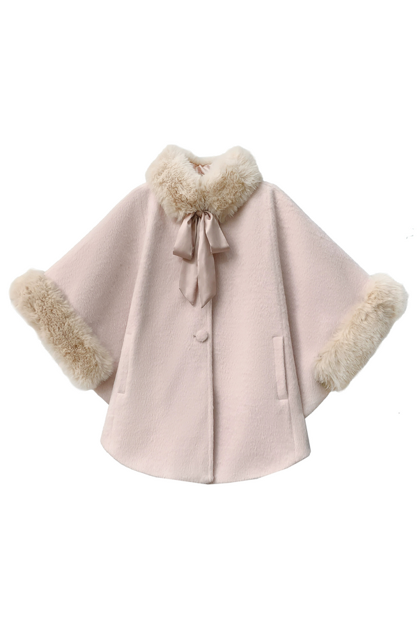[Pre-Order] Sweet Wool Poncho Coat + Shirt + Beret + Badge