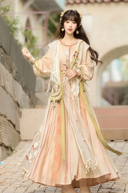 Neverland China Top + Vest + Skirt + Bag