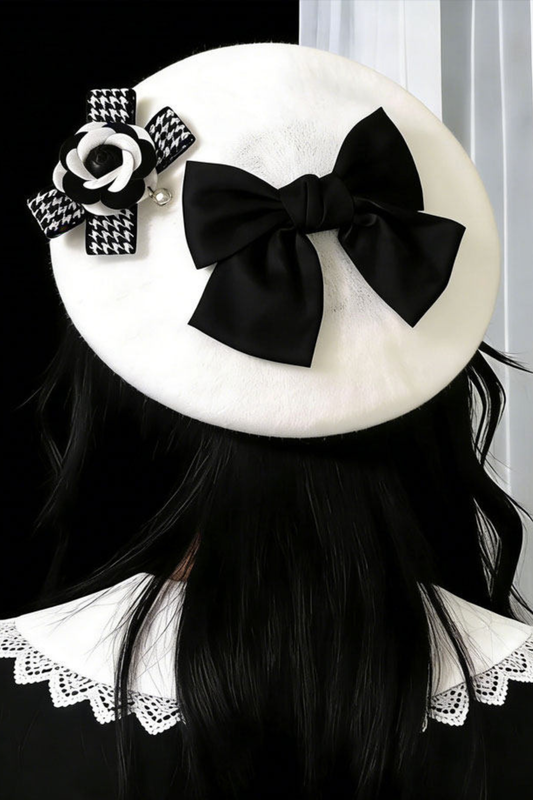 ゴシックベルベットリボンベレー帽