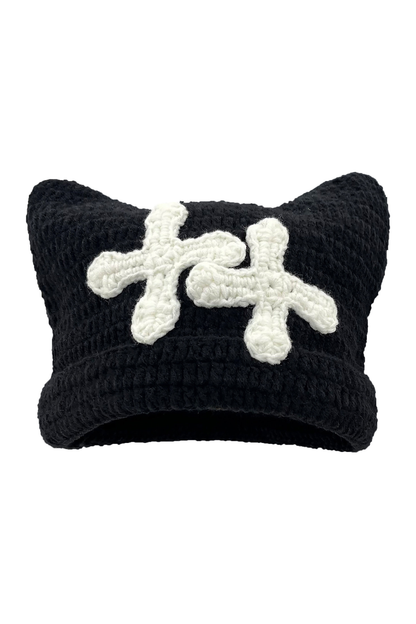 Black Cat Ear Knit Sweater