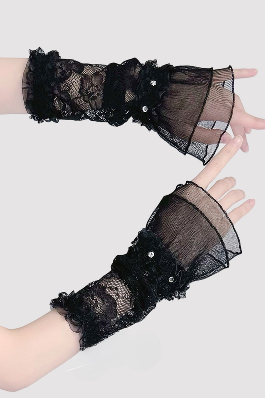 Lace Rhinestone Sleeve