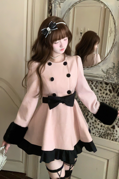 パールベリーリボンフレアコート