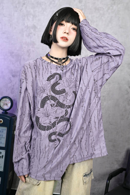 China Hall Print Loose Top