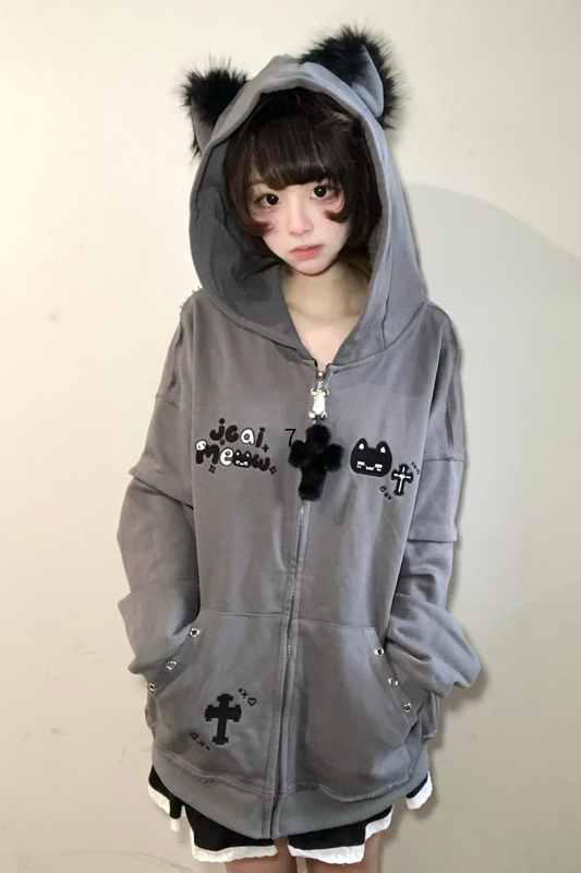 マウスフードルーズパーカー