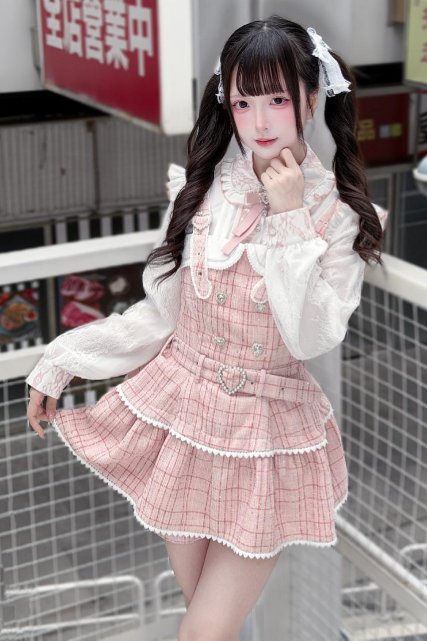 Lace Ruffle Fleece Shirt