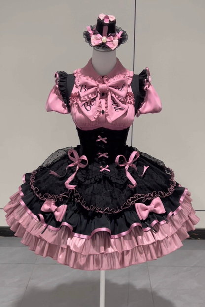 【3月10日予約締切】キャンディハートビートロリータシャツ+ジャンパースカート+ハット+リボン