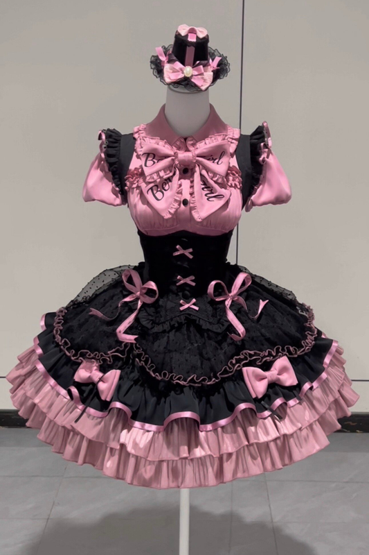 【3月10日予約締切】キャンディハートビートロリータシャツ+ジャンパースカート+ハット+リボン