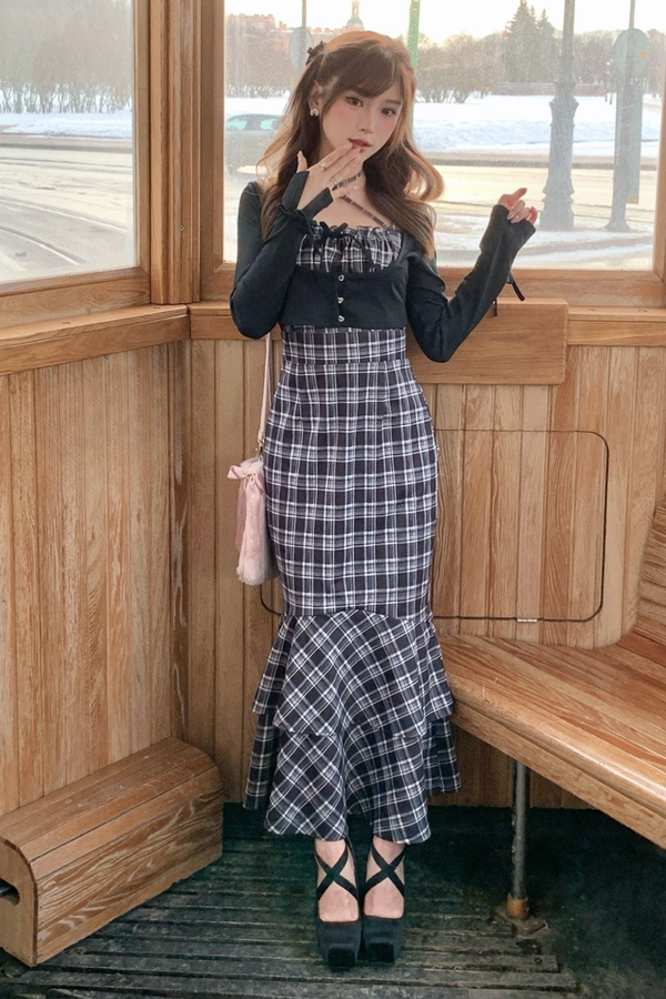 Mermaid Plaid Dress