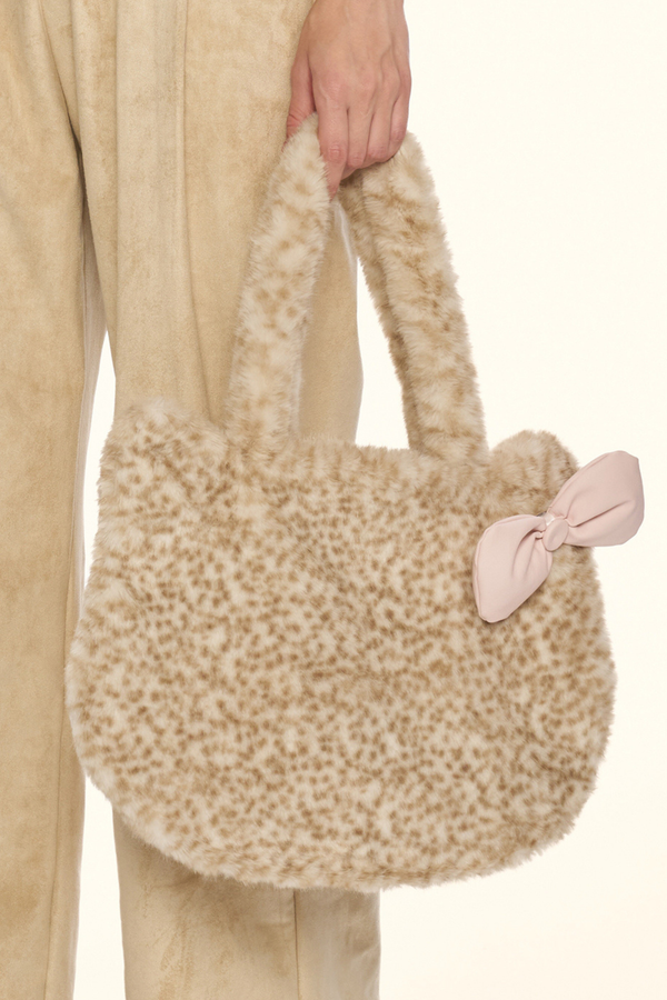 Little Milk Leopard Ribbon Bag