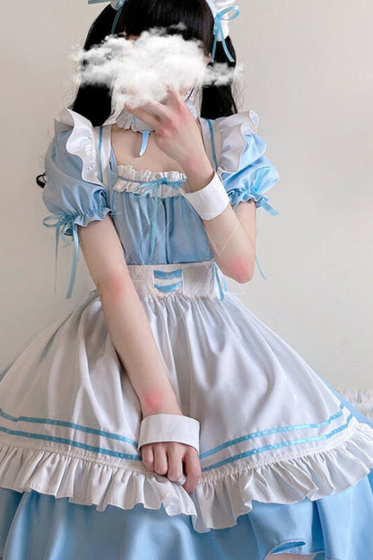 Powder Blue Alice Made Dress Set