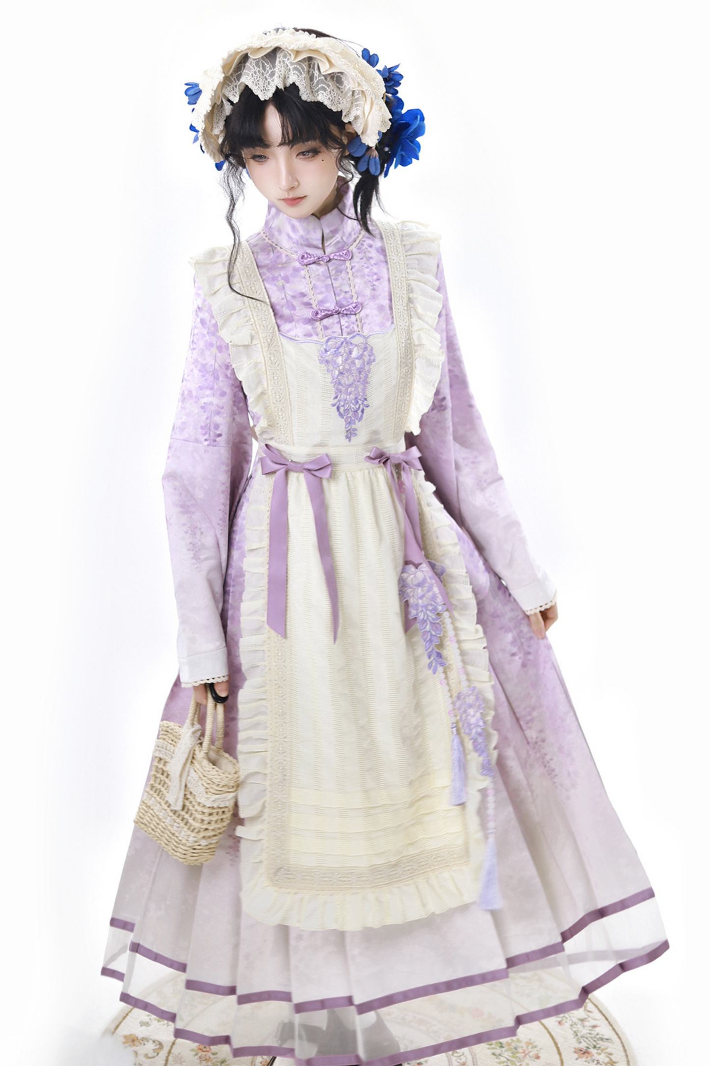 Chinese Ethnic Elegant Sweet Dress + Apron