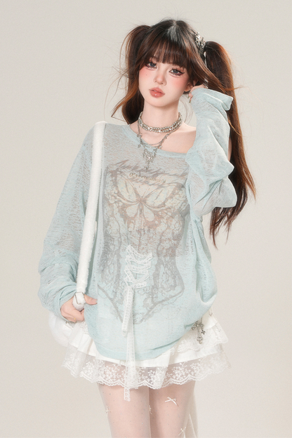 Loose Lace Design Top