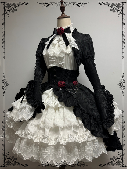 【12月26日予約締切】ブラッドムーンローズラッフルシャツ＋ゴージャスコルセットスカート＋ボレロジャケット＋ヘアバンド