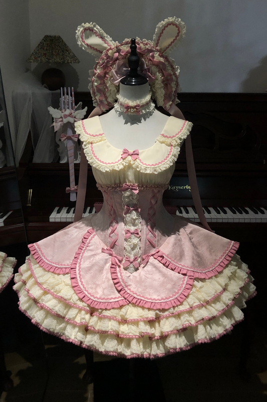 Magical Girl Lolita Dress + Bonnet + Pendant + Sleeves