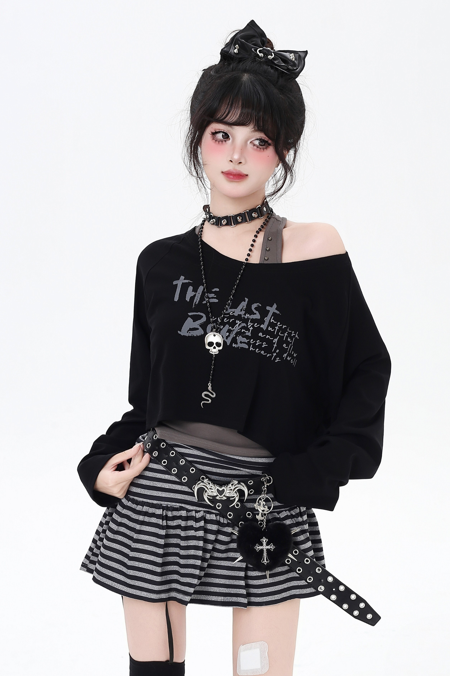 オフショルダークールツーピーストップス